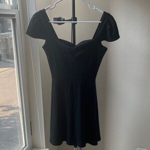 Black Wild Fabel fit and flare cap sleeve dress